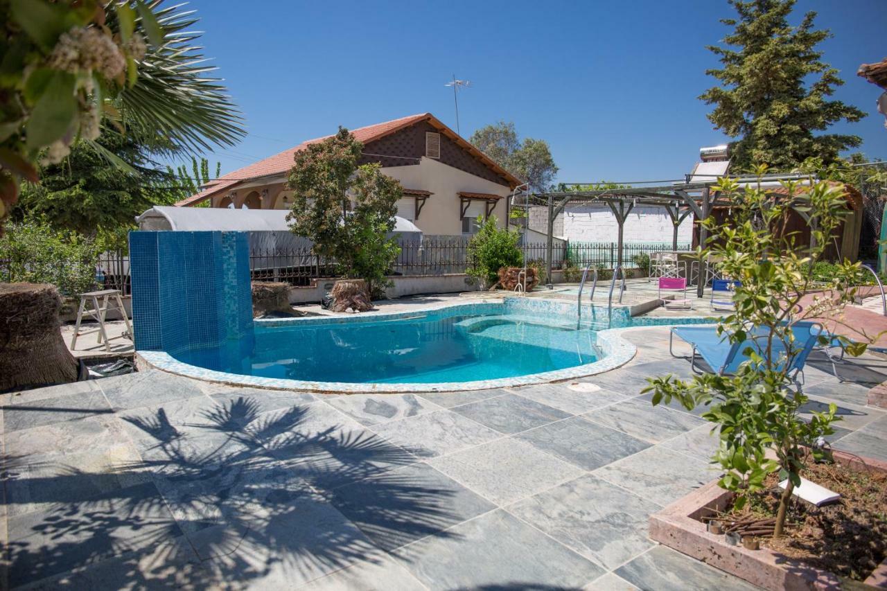 Rural Villa Private Pool, Bbq, Court ,20' Airport Nea Kallikrateia Екстериор снимка